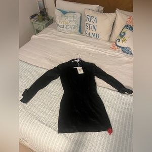 Frame mini dress black long sleeve mini dress